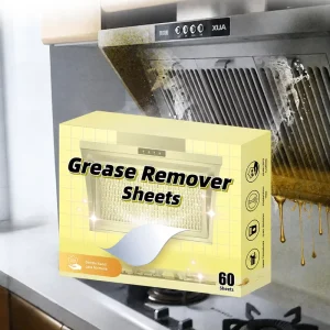 Heavy Duty Eco Friendly Fast Acting Grease Removal Cleaning Sheets Kitchen Oil Stain Remover Effervescent 80% Active Ingredients