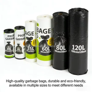 Heavy Duty Garbage Bags Thickened Disposable Trash Bags for Home & Commercial Use