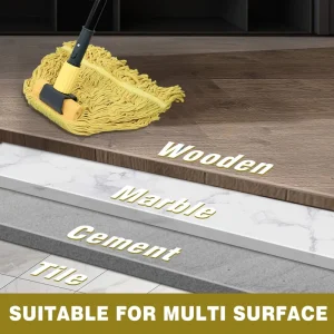 Heavy Duty Industrial Cotton Mop Long Handle Circular Rope Head Wet Cleaning Mop Commercial Household Floor Custom