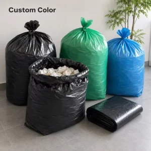 Heavy Duty Industrial Garbage Bags Large Black PE Trash Bags for Factory Waste Construction Debris and Warehouse Use