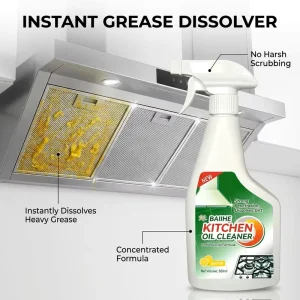 Heavy Duty Kitchen Cleaner Spray Powerful Degreaser for Range Hood and Stove Oil Stain Removal Private Label