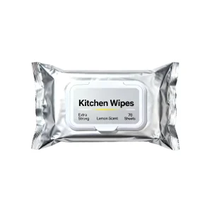 Heavy Duty Kitchen Cleaning Wipes Degreasing Disposable Multi Surface Lint Free Household Wet Wipes