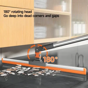 Heavy Duty Magic Squeegee Broom Customizable Handle Ergonomic Floor Scrubbing and Bathroom Cleaning Tool