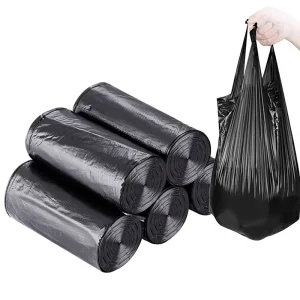 Heavy Duty PE Black Thickened Trash Can Liners Garbage Bag Plastic Strong Rubbish Bags for Kitchen Bathroom Bedroom Office Use