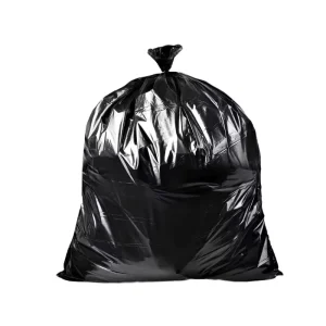 Heavy Duty Recycled Black HDPE PE Plastic Bin Liner Large Portable Trash Bags Flat Garbage Bags for Household Use