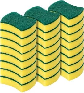 Heavy Duty Scrub Sponges 24 Pack Double Side Design Long Lasting Kitchen Sponges High Density Dish Sponge