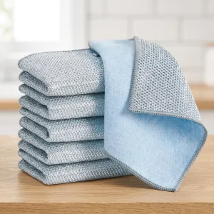Heavy Duty Silver Wire Microfiber Household Cleaning Cloth for Household Kitchen Care