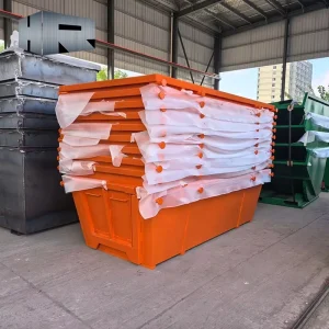 Heavy-Duty Steel Waste Container Stackable Skip Bin for Solid Waste for Construction and Industrial Use