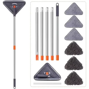 Heavy Duty Triangle Wet Dry Mop BPA Free Ceiling Window Cleaning Mop