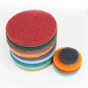 Heavy Duty Various Self Adhesive Non scratch Scouring Pad Sponge Round Discs for Deburring Polishing Rusting and Cleaning