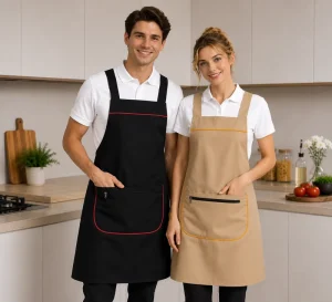 Heavy Duty Waterproof Work Apron with Zipper Pocket Large Size Adjustable Custom Logo Apron