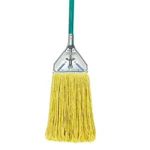 Heavy Duty Yellow Cotton Yarn Mop Galvanized Metal Clamp Industrial Janitorial Cleaning Mop for Hotel Warehouse
