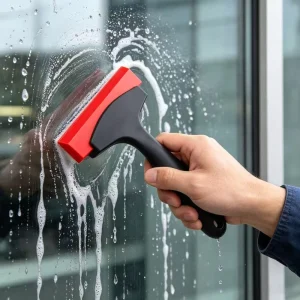 Heavy duty DIY Red Rubber Beef Tendon Scraper Squeegee Tool for Tile Grout Glass Water Stain Removal and Wallpaper Smoothing