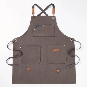 Heavy-duty Sleeveless Aprons with Custom Logo Embroidery and Printing Reusable Polyester Cotton Canvas Workwear