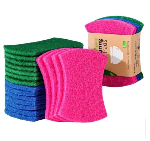 Hengfu Durable High Density Natural Sponge Scouring Pads (3cm Thick 750%-2000% Absorption) Rectangle Plastic Surface for Kitchen