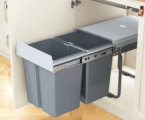 Hidden Garbage Bin Pull Out Soft Close Recycling Double Rubbish Bin Kitchen Trash Cans