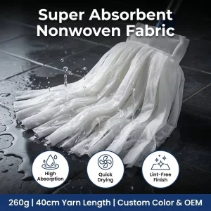 High Absorbent 260g Non woven Kentucky Mop Head Lint Free Synthetic Strip Mop Refill for Professional Cleaning