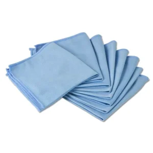 High Absorbent Door Wine Window Water Glass Polyamide Microfiber Cleaning Cloths Fiber Blue Glass Cleaning Cloths Towels