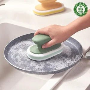 High Absorption Kitchen Sponge Multi Purpose Dishwashing Scouring Pad Non Scratch Cleaning Brush for Pots Pans Reusable