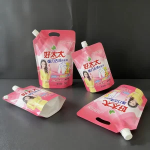 High Barrier Laundry Detergent Packaging Bag Large Capacity Spout Pouch for Liquid Washing Detergent Daily Cleaning Supplies