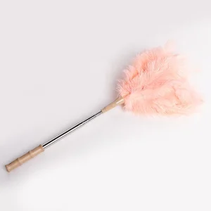 High Ceiling Ostrich Feather Duster with Stainless Steel Handle Eco Friendly Anti Static Car Home Use Dust Cleaning Tool