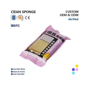 High Degreasing Microfiber Sponge Non Toxic Dish Scouring Pad for Efficient Kitchen Sink & Stove Cleaning