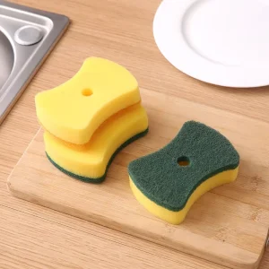 High Density Custom Shape Scouring Pad Polyester Sponge Heavy Duty for Kitchen Dish Washing Household Cleaning