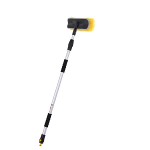 High Efficiency Telescopic Soft Bristle Car Wash Tool 1.8M Cleaning Brush Aluminum Pole for Auto RV Truck Boat