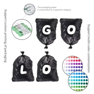 High Elasticity Stretchable PE Mesh Flat Tied Gravure Printed Disposable Trash Bags 20 30 Gal Heat Seal Custom Logo Overload