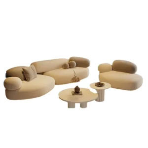 High End Italian Couches Gray Teddy Fabric Luxury Sofa Italian Home Furniture Soft Sofa