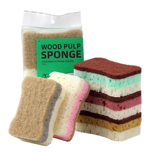 High Foam Sisal Dishwashing Sponge Soft Three Layers Scrub Pads for Kitchen Cleaning Efficient Cleaning Supplies
