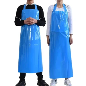 High-Grade Reusable Grease Stain Resistant PVC Bib Work Apron Waterproof Eco-Friendly Catering Kitchenware Reliable Safety Work
