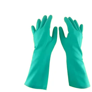High Long Cuff Women Dishwashing Type Reusable PVC Kitchen Cleaning Rubber Latex Work Household Gloves