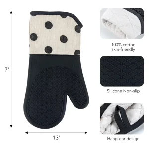 High Performance Silicone Waterproof Baking Gloves Set Long Sleeve OVEN GLOVE for Grill Chef Use OVEN MITT