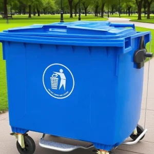 High Quality 1100L Large Capacity Plastic Waste Bin Dust Bin Garbage Drum with Wheel for Sale