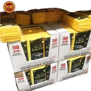 High Quality 200GSM 300gsm 350gsm 400gsm Opp PP Packed Kitchen Microfiber Car Wash Cleaning Cloth Microfiber Towel for Vehicles