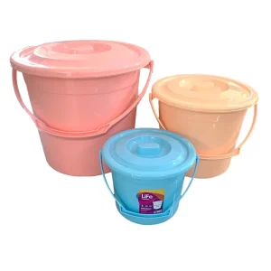 High Quality 22L Super Large Capacity PP Plastic Bath Mopping Water Bucket with Portable Handle for Outdoor Storage