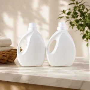 High Quality 2L HDPE Laundry Detergent Bottle with Measuring Cap and Handle