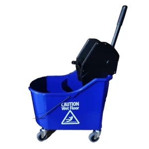 High Quality 42L Rectangular ESD Mop Bucket Commercial Press Wringer with Wheels Low ESD Floor Cleaning Made Durable Plastic