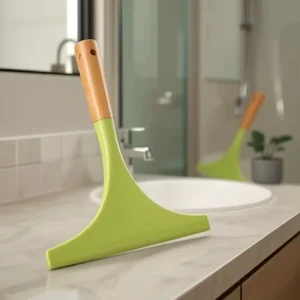 High Quality Bamboo Window Cleaning Wiper Silicon Squeegee