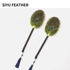 High Quality Colourful Peacock Feather Dusters for Crafts Household and Car Cleaning