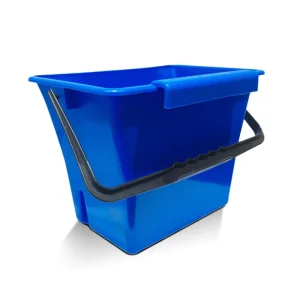 High Quality Consumer and Commercial Plastic Blue Rectangular Bucket With Handle
