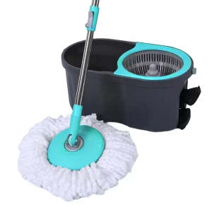 High Quality Custom Dual drive 360 Easy Mop Microfiber Head Telescopic Steel Pole for Indoor Cleaning 80 90% Dehydration Rate