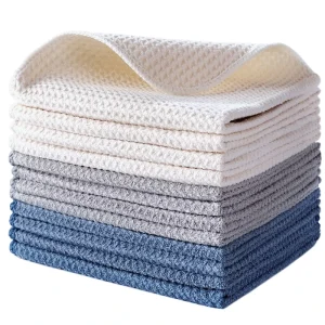 High Quality Custom Printed Kitchen Microfiber Cleaning Cloth Microfiber Waffle Towel Microfiber Car Drying Towel