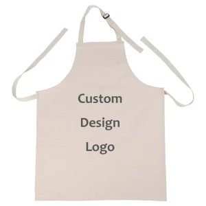 High Quality Custom Sublimation Kitchen Garden Linen Adult Aprons Fashionable Personalized Blank with Pockets