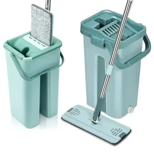 High Quality Durable Squeeze Mop and Bucket Set Cleaning Floor Magic Flat Mop for Indoor Cleaning