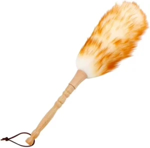 High Quality Factory Soft Wool Duster Car Cleaning Wool Duster Household Duster with Wood Handle