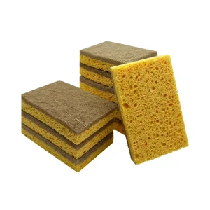 High Quality Fiber Walnut Wood Pulp Natural Cellulose Coconut Sponge Scouring Pads