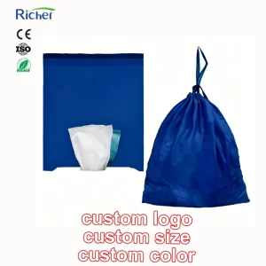 High Quality HDPE LDPE Drawstring Garbage Bags Roll Square Bottom 10-30mic Biodegradable for Home Daily Use