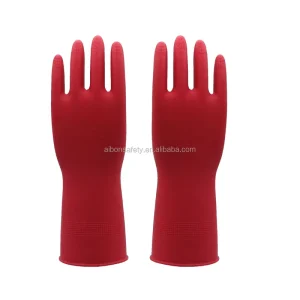 High Quality Long Breathable Reusable Household Latex Rubber Washing Kitchen Working Hand Gloves
